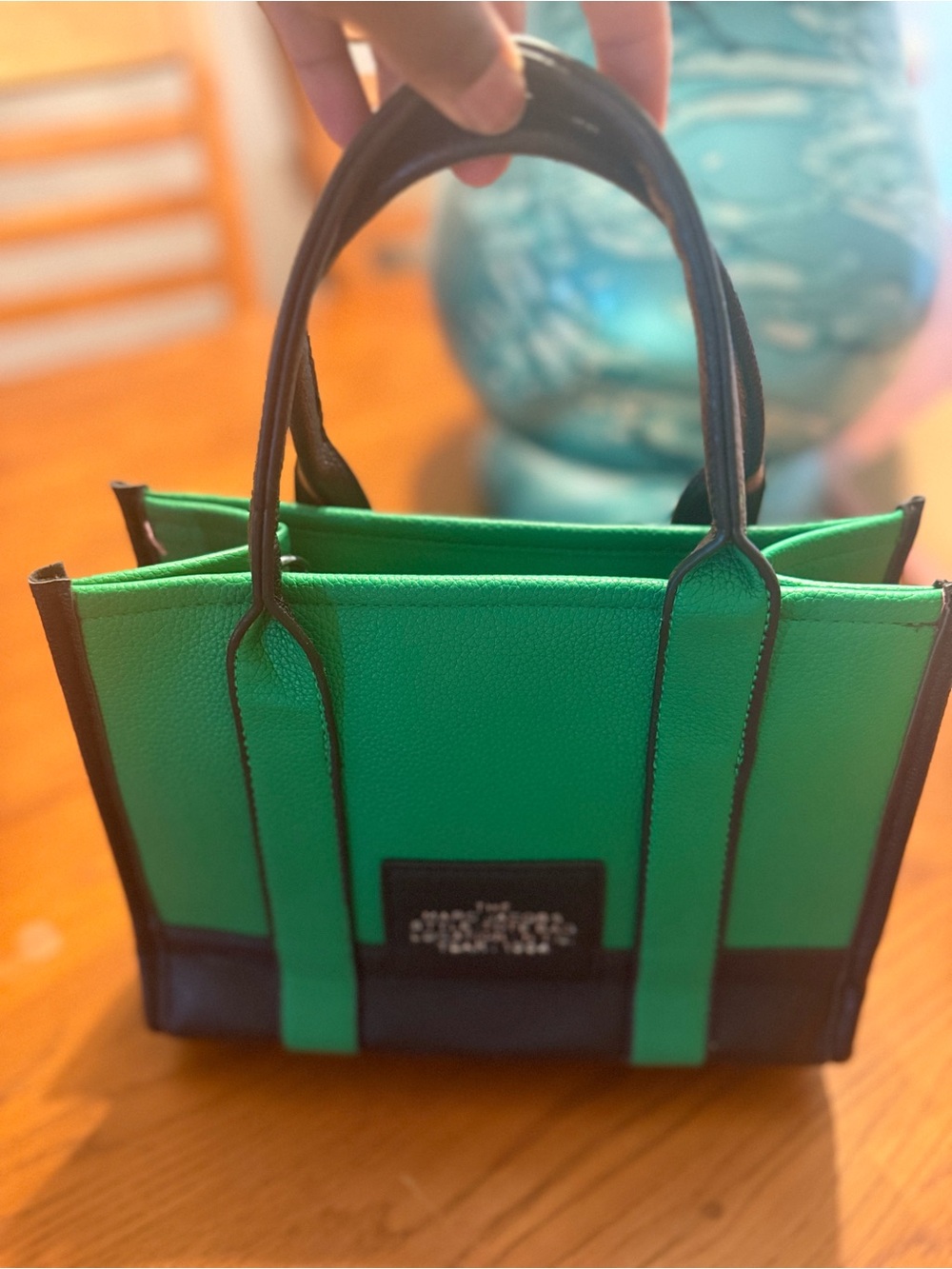 Marc Jacobs Green and Black Mini Tote Bag - Picture 2 of 4